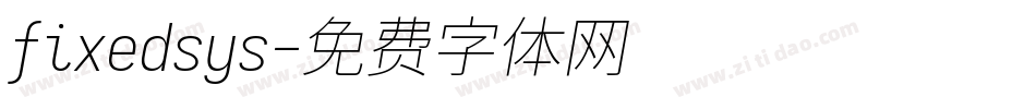 fixedsys字体转换