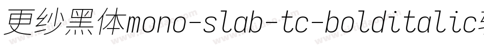 更纱黑体mono-slab-tc-bolditalic转换器字体转换