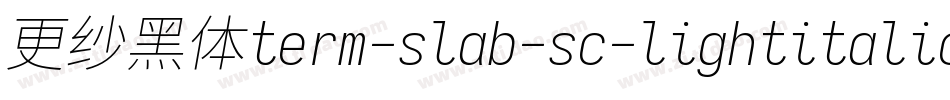 更纱黑体term-slab-sc-lightitalic转换器字体转换