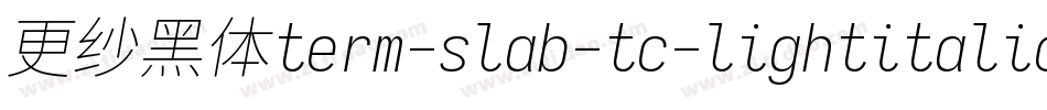 更纱黑体term-slab-tc-lightitalic生成器字体转换
