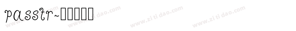passtr字体转换