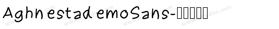 AghnestademoSans字体转换