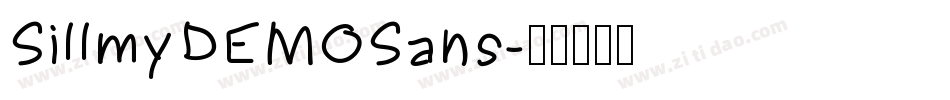 SillmyDEMOSans字体转换