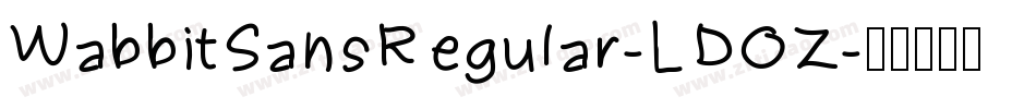 WabbitSansRegular-LDOZ字体转换