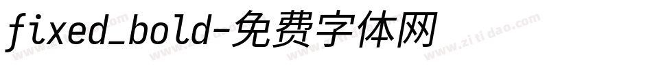 fixed_bold字体转换