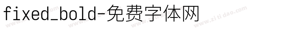 fixed_bold字体转换