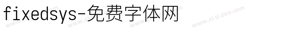 fixedsys字体转换