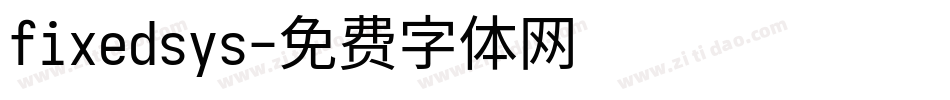 fixedsys字体转换