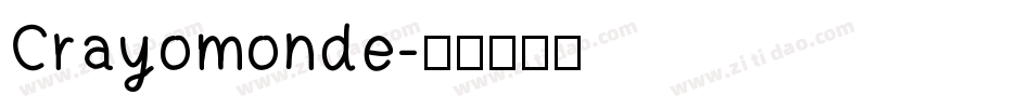 Crayomonde字体转换