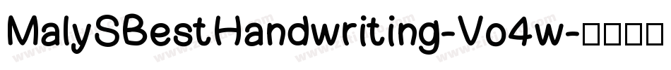 MalySBestHandwriting-Vo4w字体转换