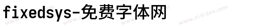 fixedsys字体转换