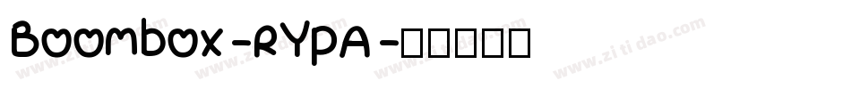 Boombox-RYpA字体转换