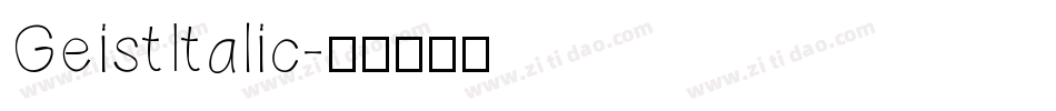 GeistItalic字体转换