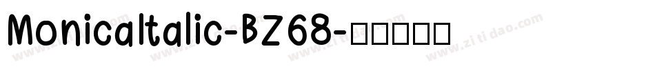 MonicaItalic-BZ68字体转换