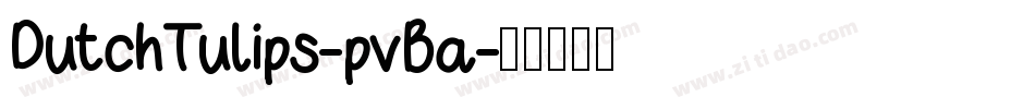 DutchTulips-pvBa字体转换