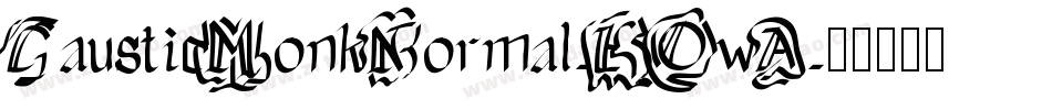 CausticMonkNormal-KOwA字体转换