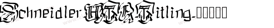 Schneidler-HTF-Titling字体转换