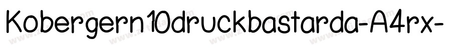 Kobergern10druckbastarda-A4rx字体转换