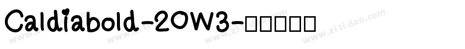 Caldiabold-2OW3字体转换