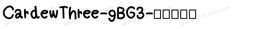 CardewThree-gBG3字体转换