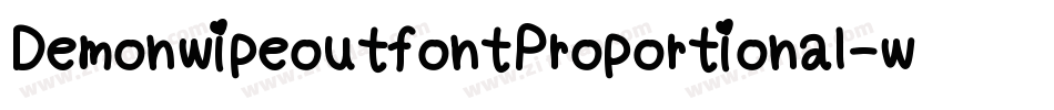 DemonwipeoutfontProportional-woZ3字体转换