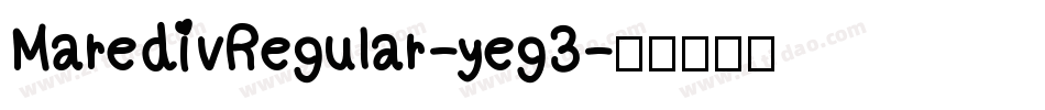 MaredivRegular-yeg3字体转换
