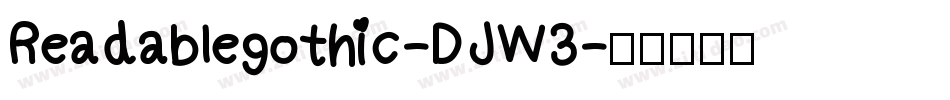 Readablegothic-DJW3字体转换