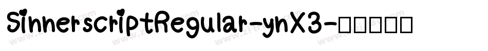 SinnerscriptRegular-ynX3字体转换