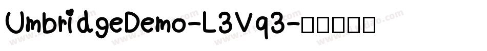 UmbridgeDemo-L3Vq3字体转换