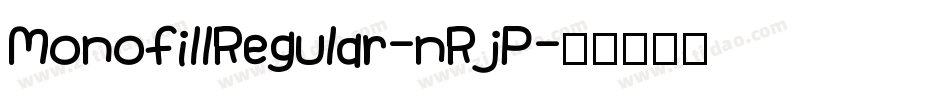 MonofillRegular-nRjP字体转换