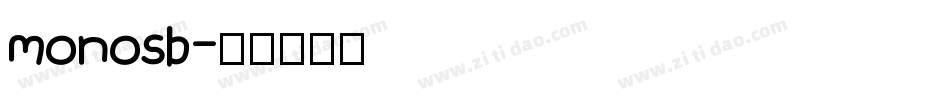 monosb字体转换