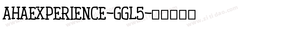 AhaExperience-gGL5字体转换