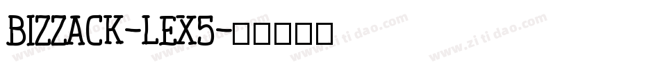 Bizzack-leX5字体转换