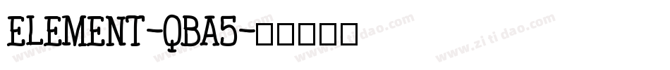 Element-qBA5字体转换