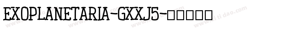 Exoplanetaria-gxxJ5字体转换