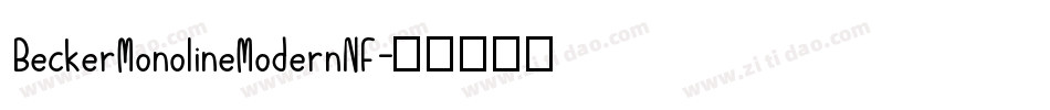 BeckerMonolineModernNF字体转换