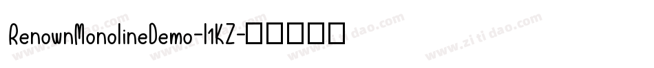 RenownMonolineDemo-l1KZ字体转换