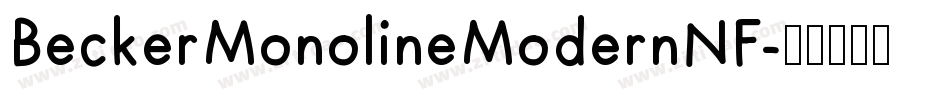 BeckerMonolineModernNF字体转换