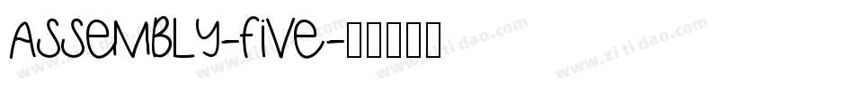 Assembly-Five字体转换