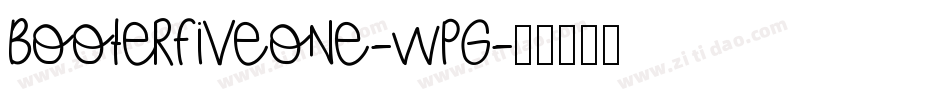 BooterFiveOne-WPG字体转换