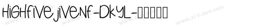 HighFiveJiveNf-dKyl字体转换
