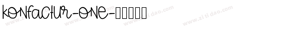 Konfactur-One字体转换