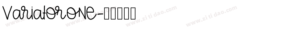 VariatorOne字体转换