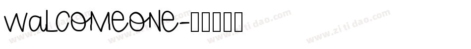 WalcomeOne字体转换