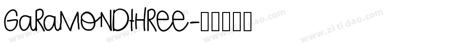 GaramondThree字体转换