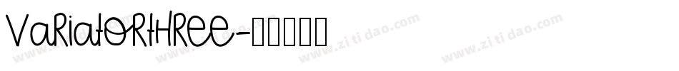 VariatorThree字体转换