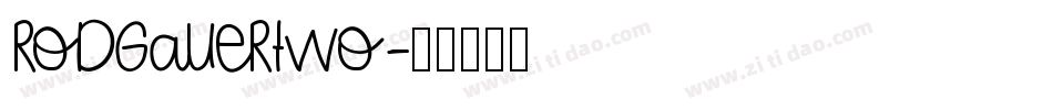 RodgauerTwo字体转换