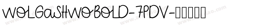 WolgastTwoBold-7PdV字体转换