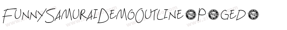 FunnySamuraiDemoOutline-p7ged字体转换