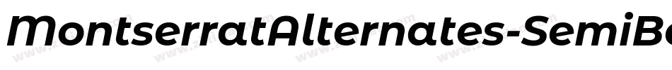 MontserratAlternates-SemiBoldItalic字体转换